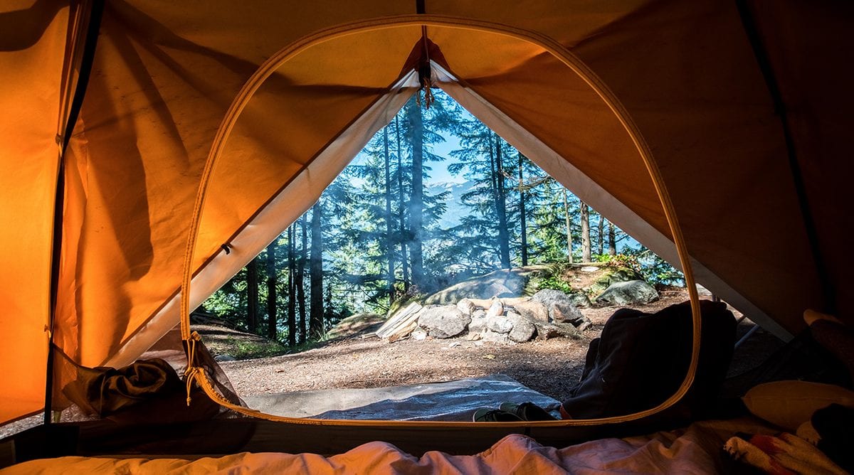 Kamperen in een tent