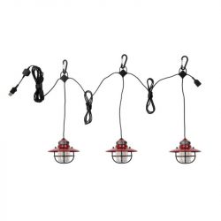 Barebones Edison String Lights 3 pack Red