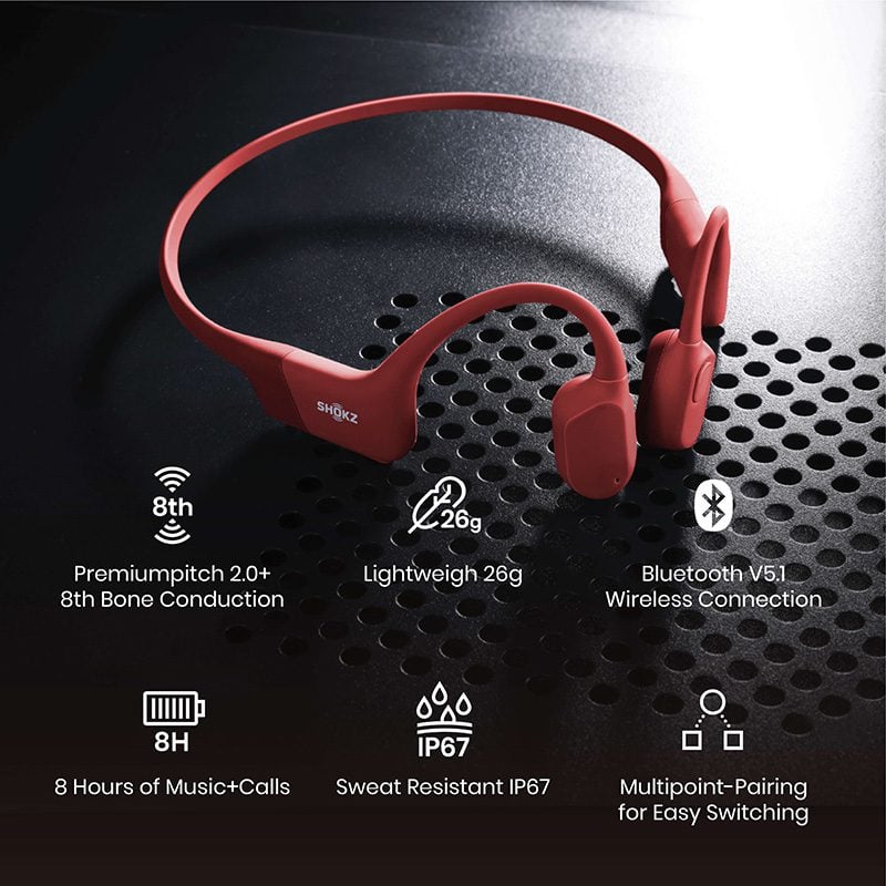 Shokz OpenRun Red - Afbeelding 6