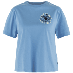 Fjällräven Fjällblomster Logo T-shirt W Blauw