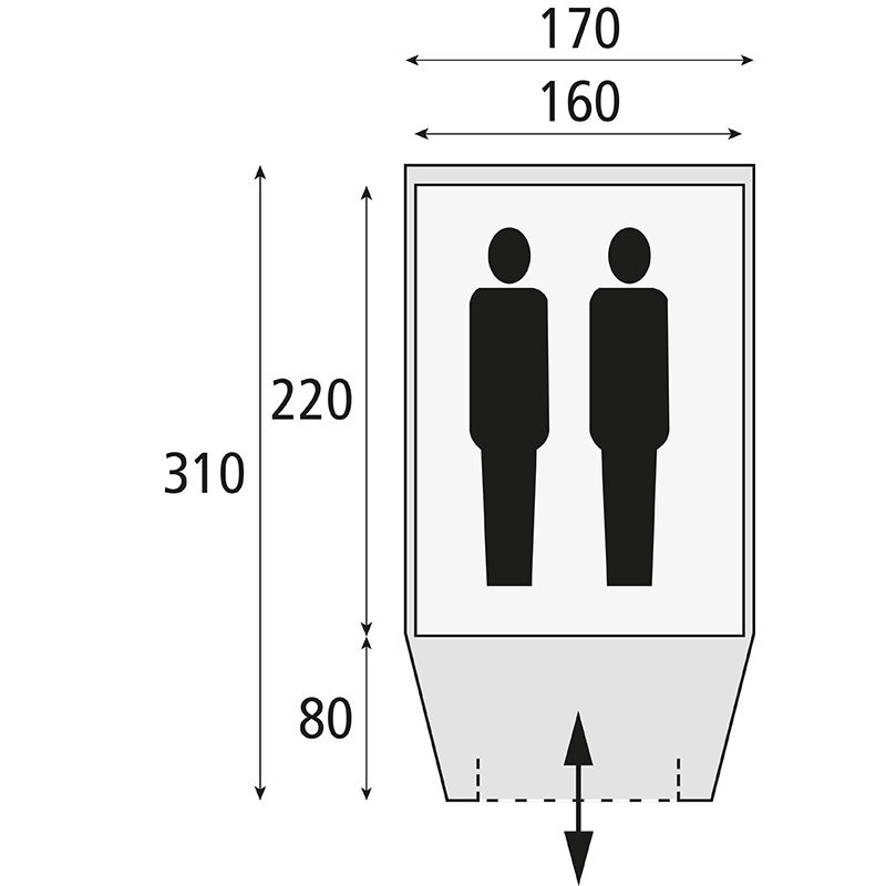 Safarica Kenia 170 TC Tent Beige-Antra - Afbeelding 2